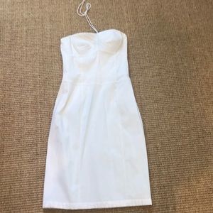 White express strapless dress very flattering!